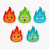 cute fire emoji sticker design
