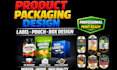 design premium supplement label and packaging design