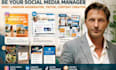 be your social media manager, post, linkedin moderator, tiktok, content creator