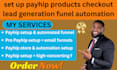 set up payhip products checkout lead generation funel automation