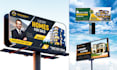 design modern real estate billboard, roll up banner and signage