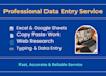 data entry web research expert