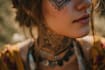 do a spiritual tribal tattoo art with custom pattern