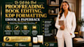 do self help book proofreding, book editing, kdp formatting ebook paperback