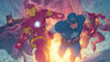illustrate a superhero comic cover art