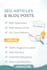 write SEO blog posts and articles