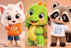 create cute 3d cartoon character