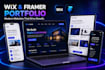 design, redesign or develop modern framer wix website design squarespace website