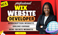 build wix online course subscription real estate website