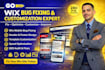 wix mobile bug fixing, footer, header, footer, template customization, SEO audit