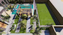 design landscape master plan,2d site layout,real estate development,urban render
