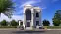 design house exterior with realistic 3d rendering