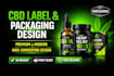 do cbd label design, bottle label design and packaging design
