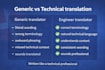 translate technical danish and english content