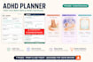 adhd printable tools, planners and anxiety reset worksheets