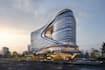 3d render high rise, skyscraper and commercial buildings