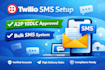 set up twilio SMS, a2p 10dlc, telnyx SMS API for bulk messaging