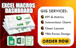automate excel and google sheets, create dashboards