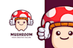 make an amazing mushroom logo design