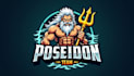 design awesome poseidon logo with express delivery