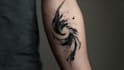 custom an abstract black tattoo design