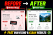 fix html, css, and javascript bugs and responsive web issues