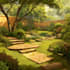 design layout 2d, landscape garden, backyard, pool