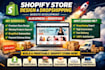 build shopify store design website development dropshipping aliexpress dropified