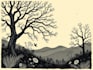 do linocut or woodcut illustrations