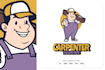 do modern creative eye catching woods, carpenter logo