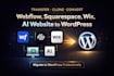 transfer clone convert webflow squarespaces wix ai website to wordpress
