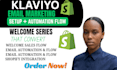 create klaviyo automation flows and welcome email series