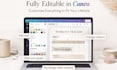 design a glow up wellness planner and gym tracker in canva