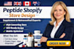 design peptide shopify store research peptide website nutraceutical website