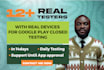 provide 12 real testers for google play closed testing