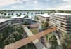 render 3d large scale urban masterplan township waterfront development layout
