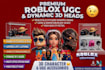 create dynamic head layered clothing and roblox bundle