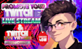 grow your twitch and increase your live viewers , chatters