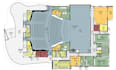 create church floor plan, 2d layout and architectural drawing