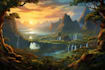 design detailed fantasy landscapes