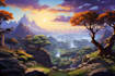 fantasy landscape, background illustration