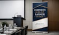 design retractable roll up banner, pull up banner, trade show banner design
