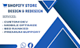 design shopify store, shopify website, shopify dropshipping store