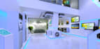rebuild 3d electronics showroom,exhibition booth,modern retail space, cgi render