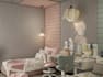 function playful kids bedroom,twins bedroom layout,luxury bathroom, 3d rendering