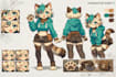 draw custom fursona reference sheet, furry ref sheet, furry oc design