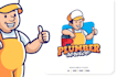 do high quality awesome construction, plumber logo
