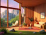 draw landscape, interior, exterior background nft animation