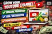 do organic youtube channel promotion for monetization, USA UK audience growth