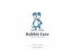 design creative exclusive carton, rabbit logo